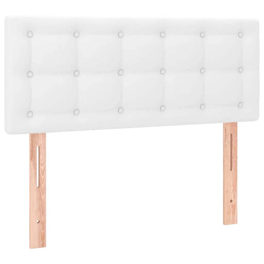 Giroletto a Molle con Materasso Bianco 100x200 cm in Similpelle