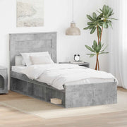 Struttura del letto Grigio Concretè 100 x 200 cm Pino massello 3409794