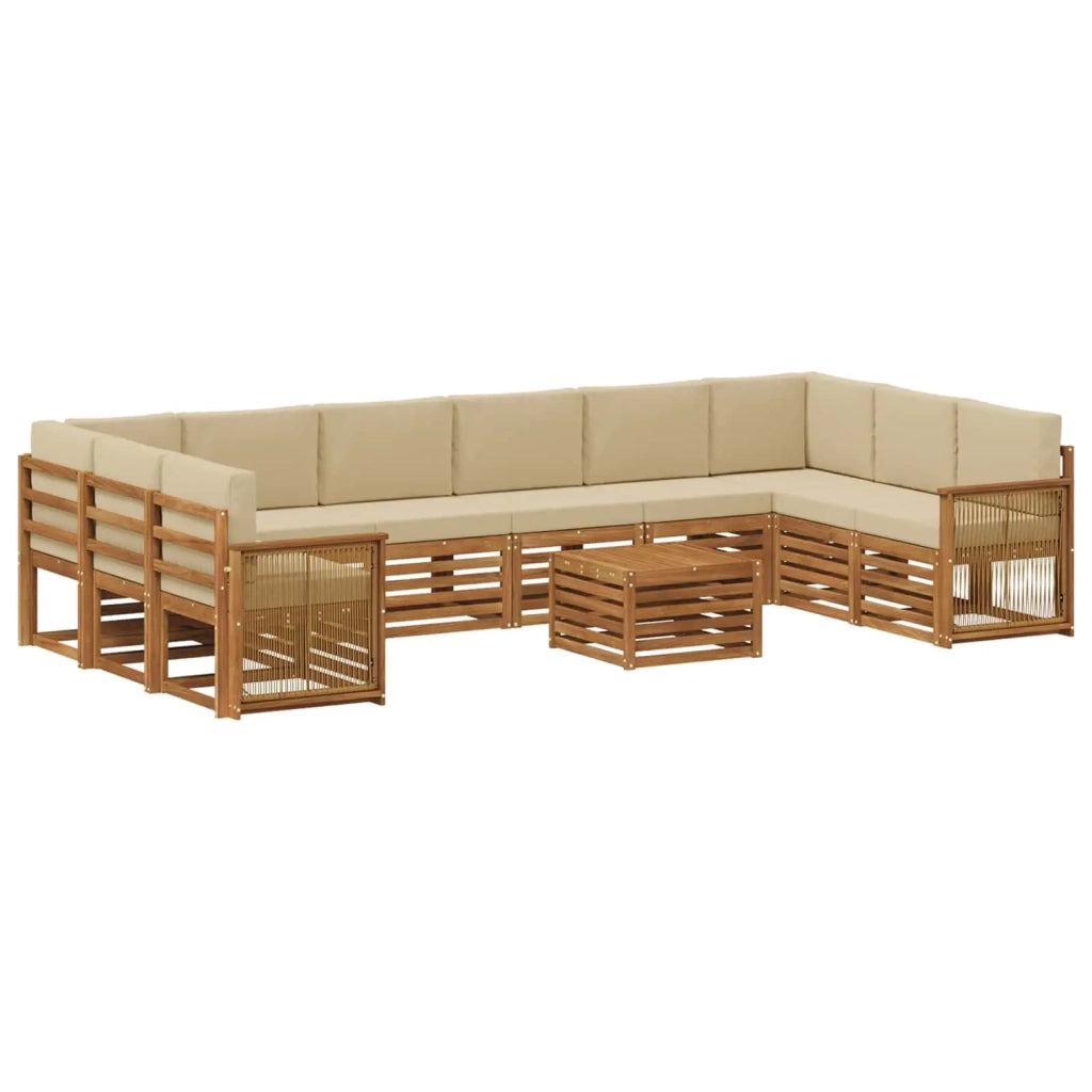Set di divani da esterno 8 pz Naturale 3384929