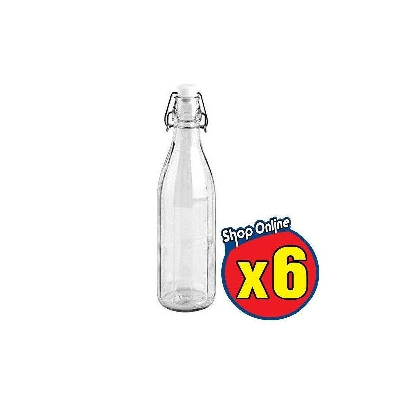 6 MILLY BOTTIGLIE 500 ML IN VETRO CON TAPPO A CHIUSURA ERMETICA CERVE VINTAGE