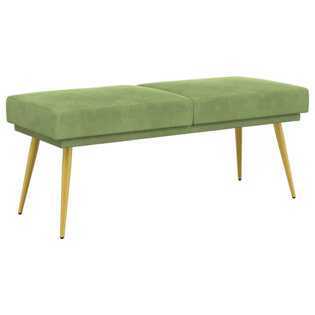 Panchina a doppio strato Verde chiaro 120 x 45 x 46 cm Velluto 42038588