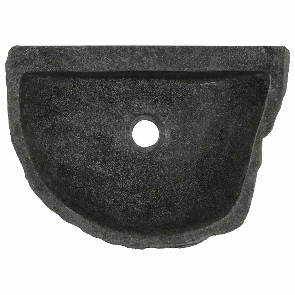 Lavabo a parete Grigio 45 x 35 x 15 cm Pietra fiume 4103952
