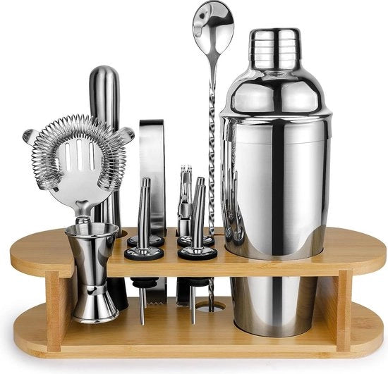 Set di 12 Cocktail Shaker con Tutti gli Accessori Bar Essenziali - Regali per Donne e Uomini - Accessori Bar Professionali set di accessori bar