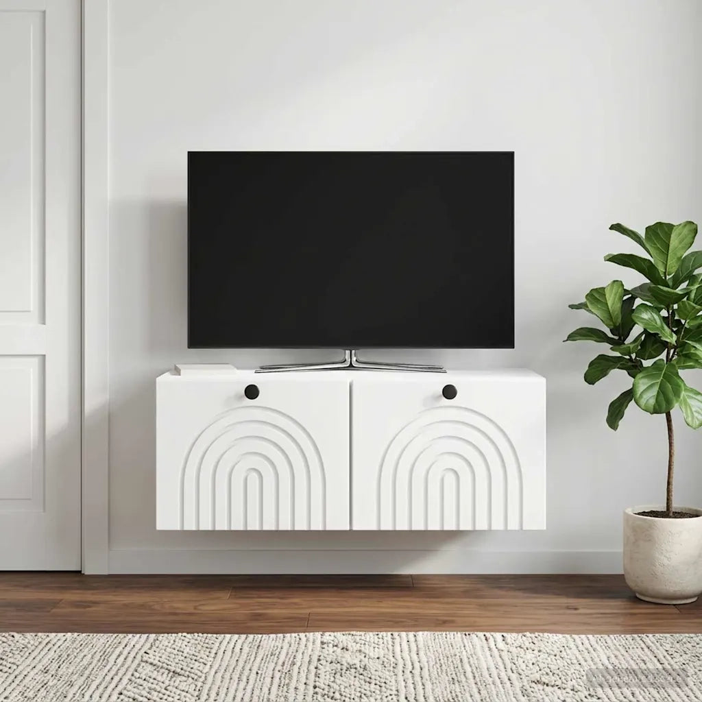 Mobile Porta TV da Muro Bianco 78,5 x 31 x 30 cm 898205