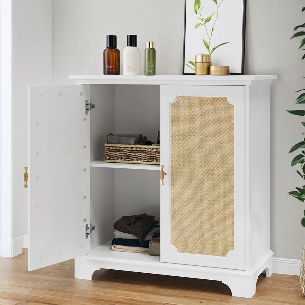 Buffet decorativo - Xylo - porte in rattan per soggiorno/ingresso