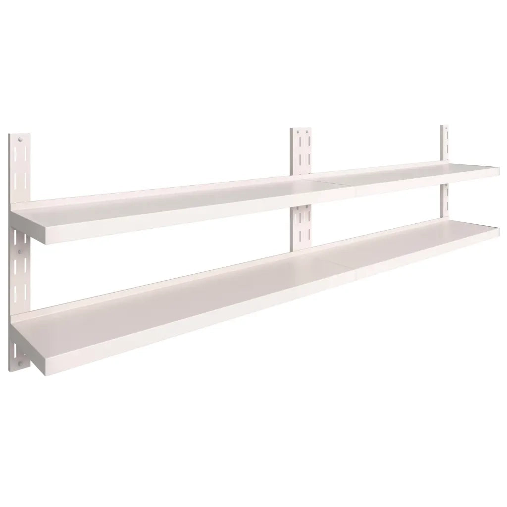 Mensole Galleggianti a 2 Livelli 2 pz in Acciaio Inox 300x30 cm cod mxl 33109