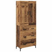 Credenza con cassetto 2 pz | Madia | Buffet da pranzo | Armadio da pranzo Legno vecchio Legno multistrato