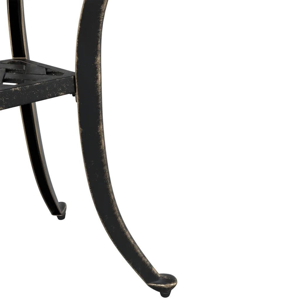 Tavolo da Giardino Bronzo Ã˜48x53 cm in Alluminio Pressofuso
