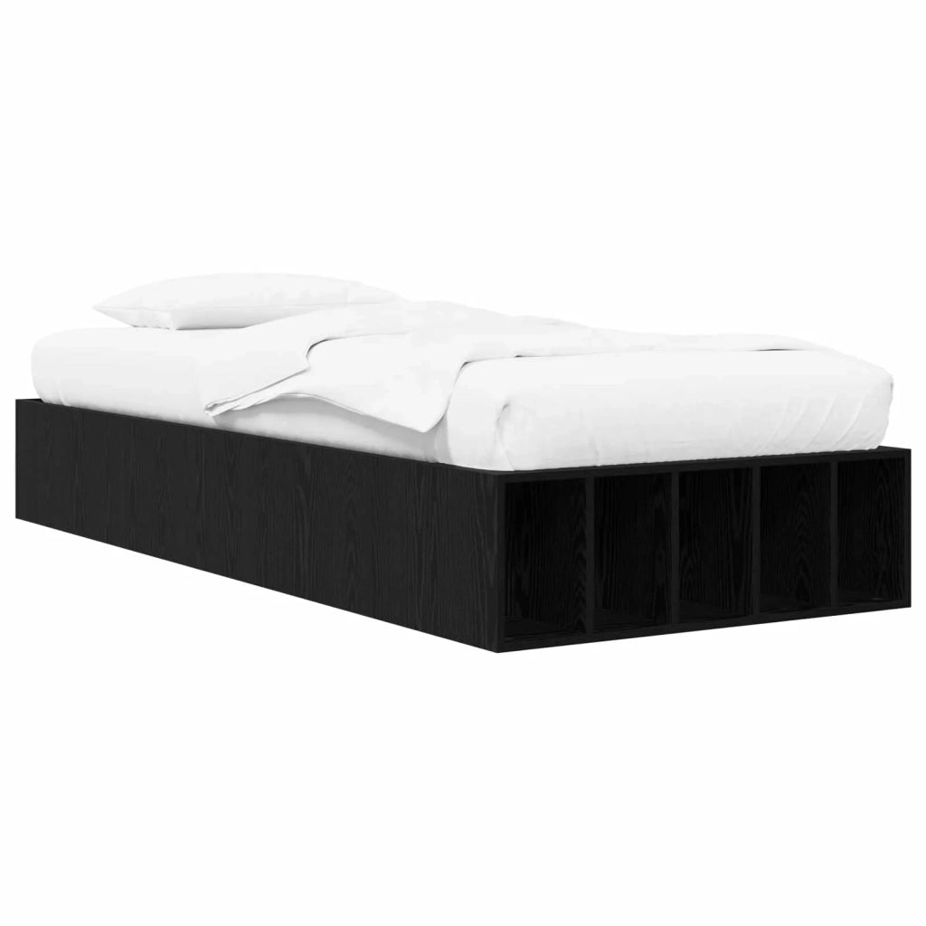 Telaio del letto con storage Rovere Nero 80 x 200 cm 3429563