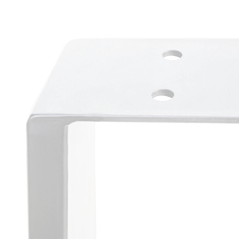 Set di gambe per tavolo rettangolare Square, larghezza 600mm, Acciaio, Verniciato bianco