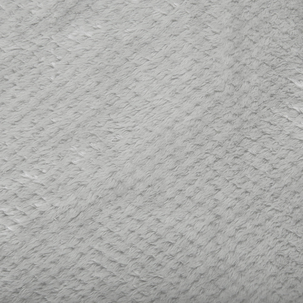 Coperta Poliestere Grigio Chiaro Morbida con nappe 150 x 200 cm