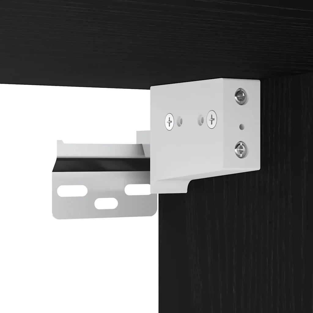 Comodino a Muro Nero 45x26x28,5 cm 858598