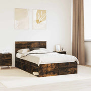 Struttura del letto Rovere fumé 120 x 190 cm Pino massello