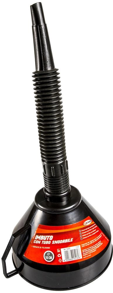 Imbuto con tubo snodabile + filtrino diametro 16 cm