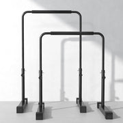 Dip Bar regolabile in altezza 80-100 cm, struttura in acciaio, base stabile con piedini antiscivolo, nero