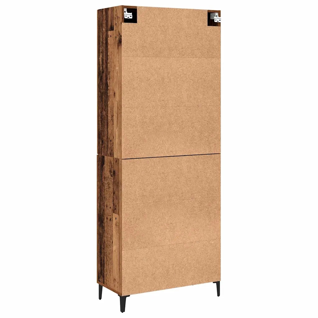 vidaXL Credenza 2 pcs Legno vecchio 69,5 x 34 x 180 cm