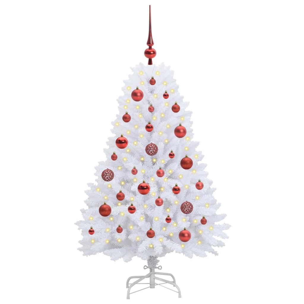 Albero di Natale Artificiale con Rami Pieghevoli Bianco 120 cm 3426576