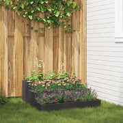 Fioriera da Giardino 3 Livelli 90x90x35 cm Acciaio Nero