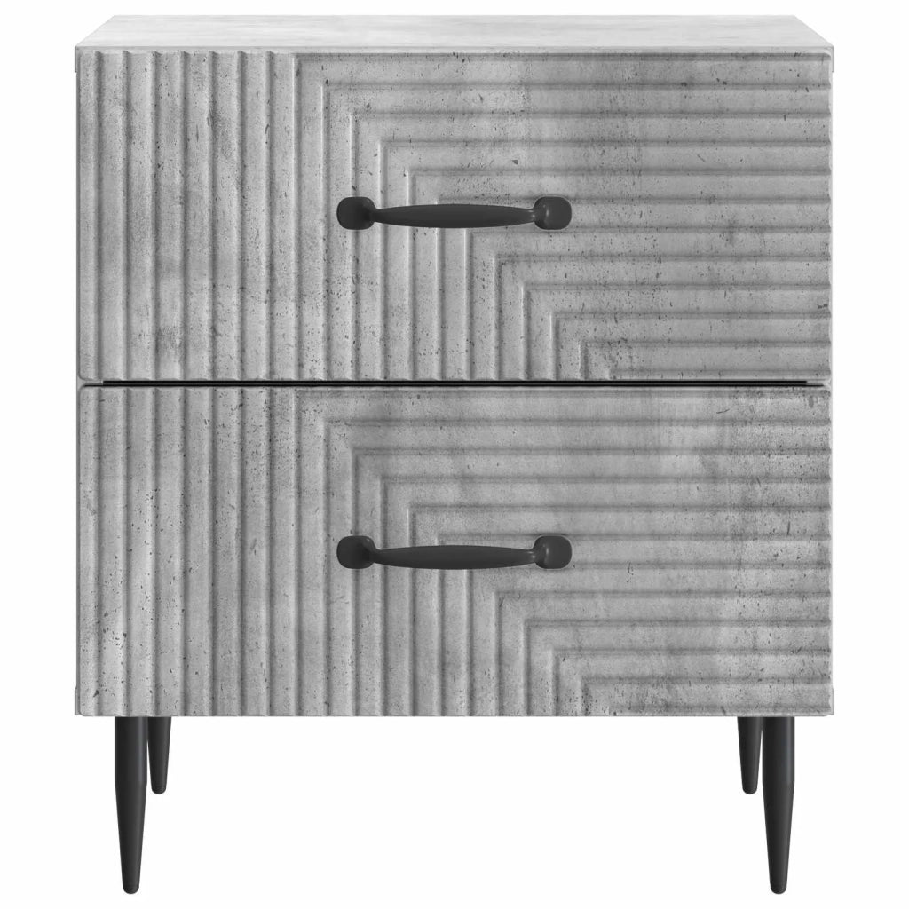 Armadio da Notte 2 pcs Grigio Cemento 43 x 34,5 x 47,5 cm 894762
