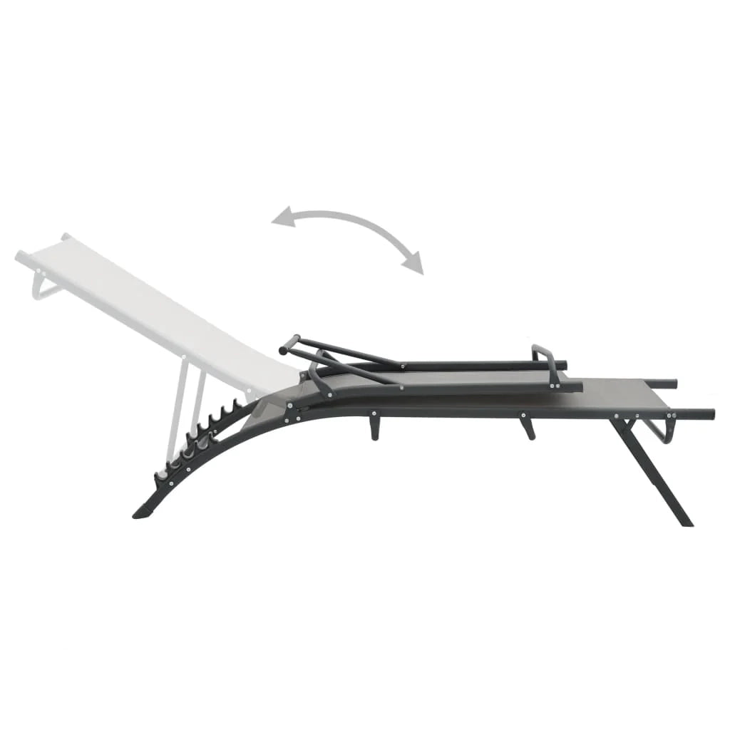 Set di 2 lettini prendisole sedie a sdraio lettini prendisole aiuole da giardino mobili da giardino textilene e acciaio 02_0012149