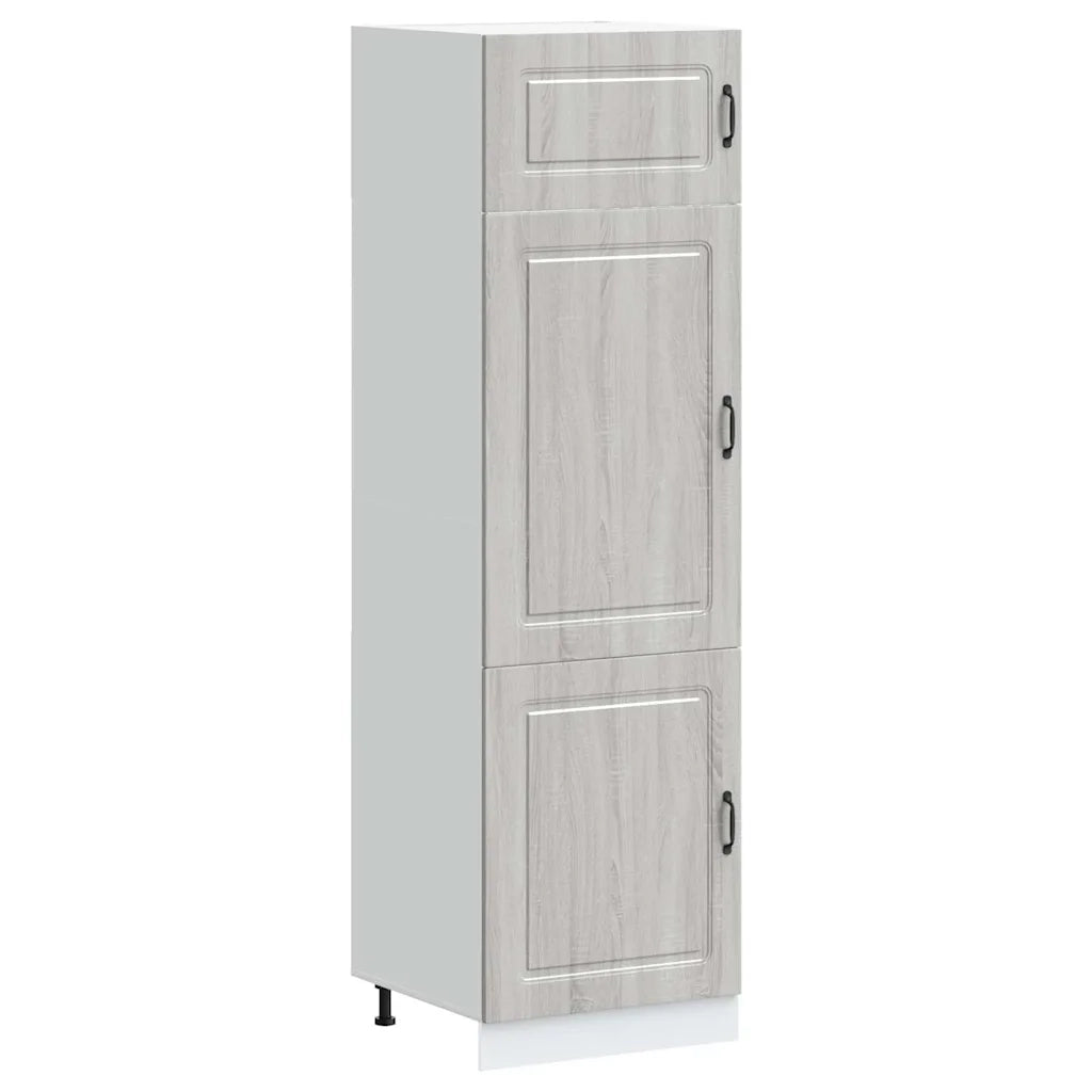 Armadio da Cucina Kalmar Grigio Sonoma in Legno Multistrato
