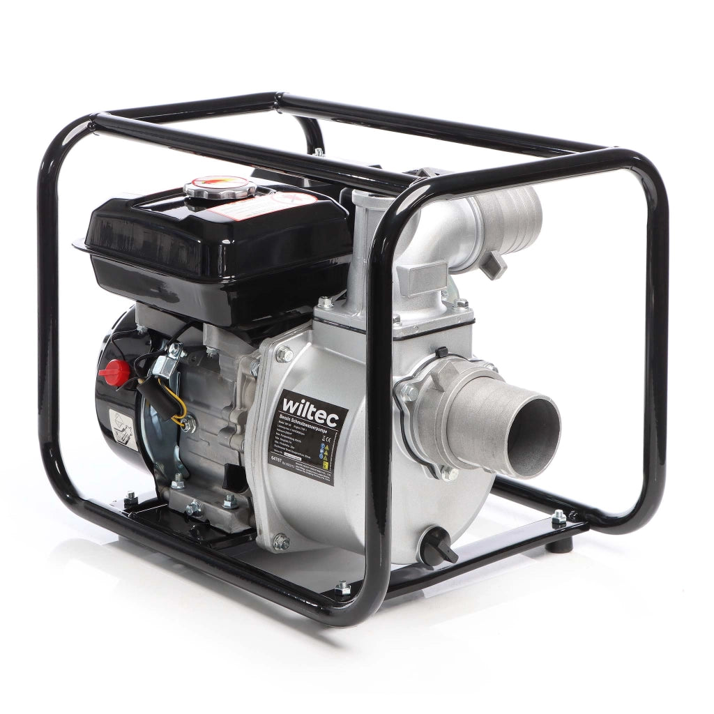 Pompa per acque nere a benzina 4kW 48.000 l/h Pompa da giardino con attacco da 80 mm (3")