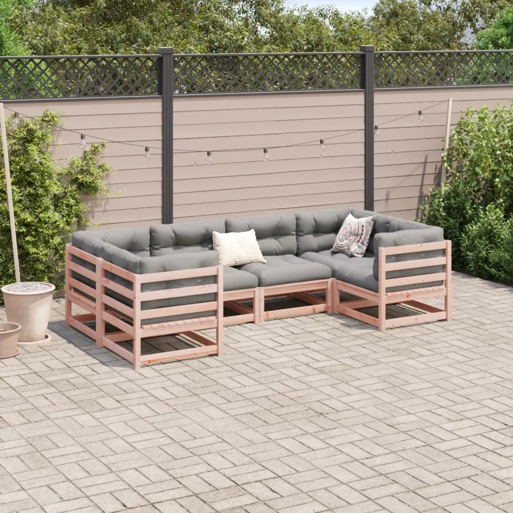 Set Divani da Giardino 6 pz in Legno Massello Abete Douglas 3299605