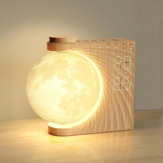 Wekker e lamp per sonno con doppio allarme, funzione di sonno leggero, luce sveglia, 10 suoni naturali e 8 colori - ideale come regalo per adulti
