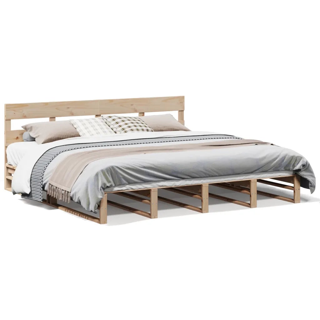 vidaXL Letto senza Materasso 200x200 cm in Legno Massello di Pino