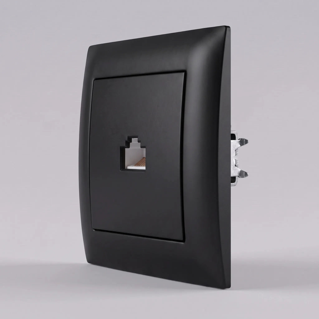 Presa Rj45 Con Cornice Oste Jnh010-s Black