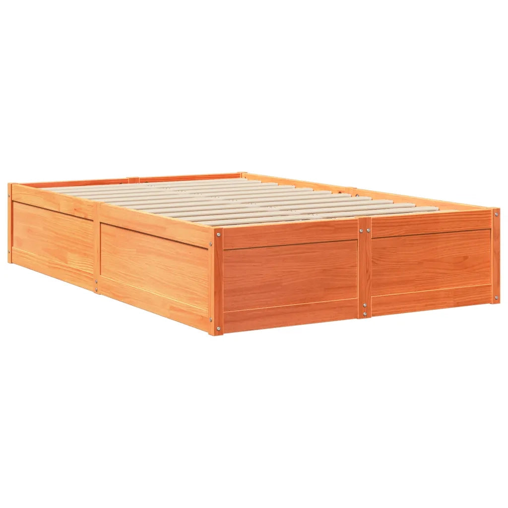 Letto senza Materasso Marrone Cera 120x200 cm in Legno di Pino 3282380