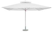 Ombrellone da Giardino 4x4m Palo Ø60 mm in Poliestere Bianco
