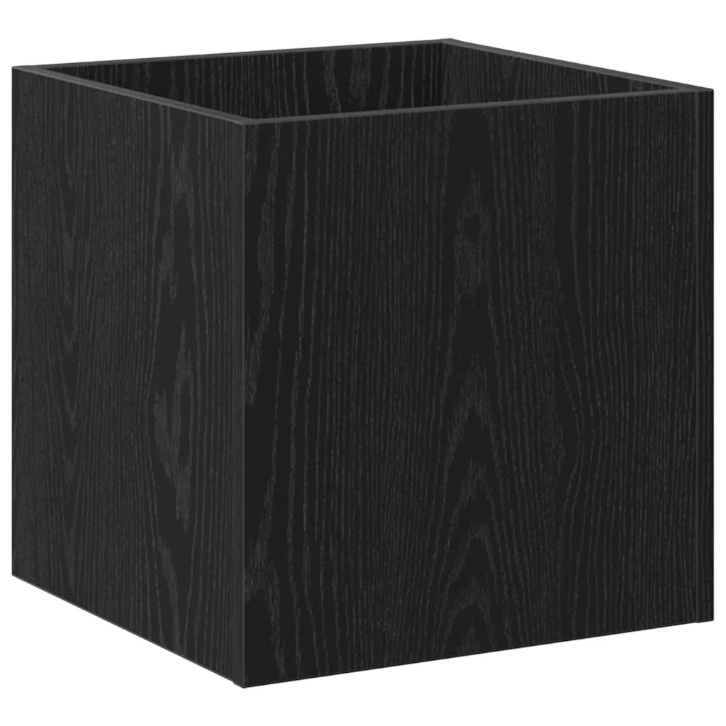 Scatola per vasi Rovere Nero 40 x 40 x 40 cm Legno multistrato CFW3744040