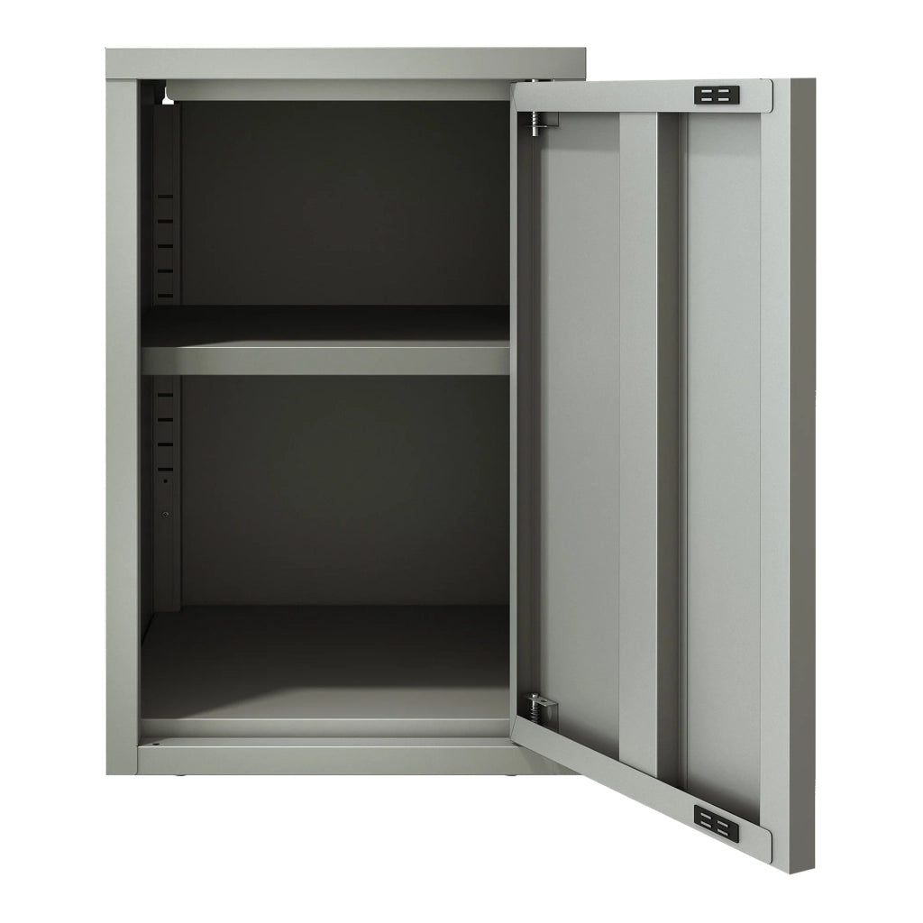 Mobiletto portaoggetti da parete 50 x 33 x 35 cm acciaio grigio 03_0008888