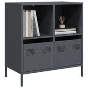 Credenza-Buffet-Armadio da cucina Antracite 68x39x73,5 cm in Acciaio Laminato a Freddo 177115