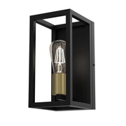 Applique industriale Frame nera ottone, 1xE27 Luminex