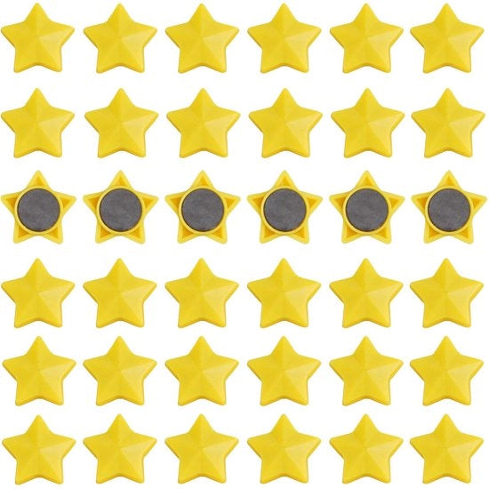 30 pezzi di magneti gialli per lavagna magnetica, magneti per frigorifero, 30 mm magneti minimi per lavagna magnetica adatti a lavagne magnetiche, scuole, seminari, cassetti magnetici per frigorifero