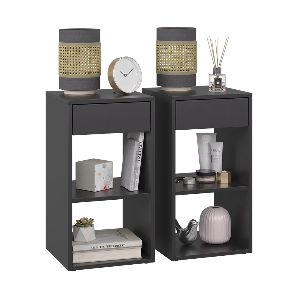 Vicco Comodino Antracite Set di 2