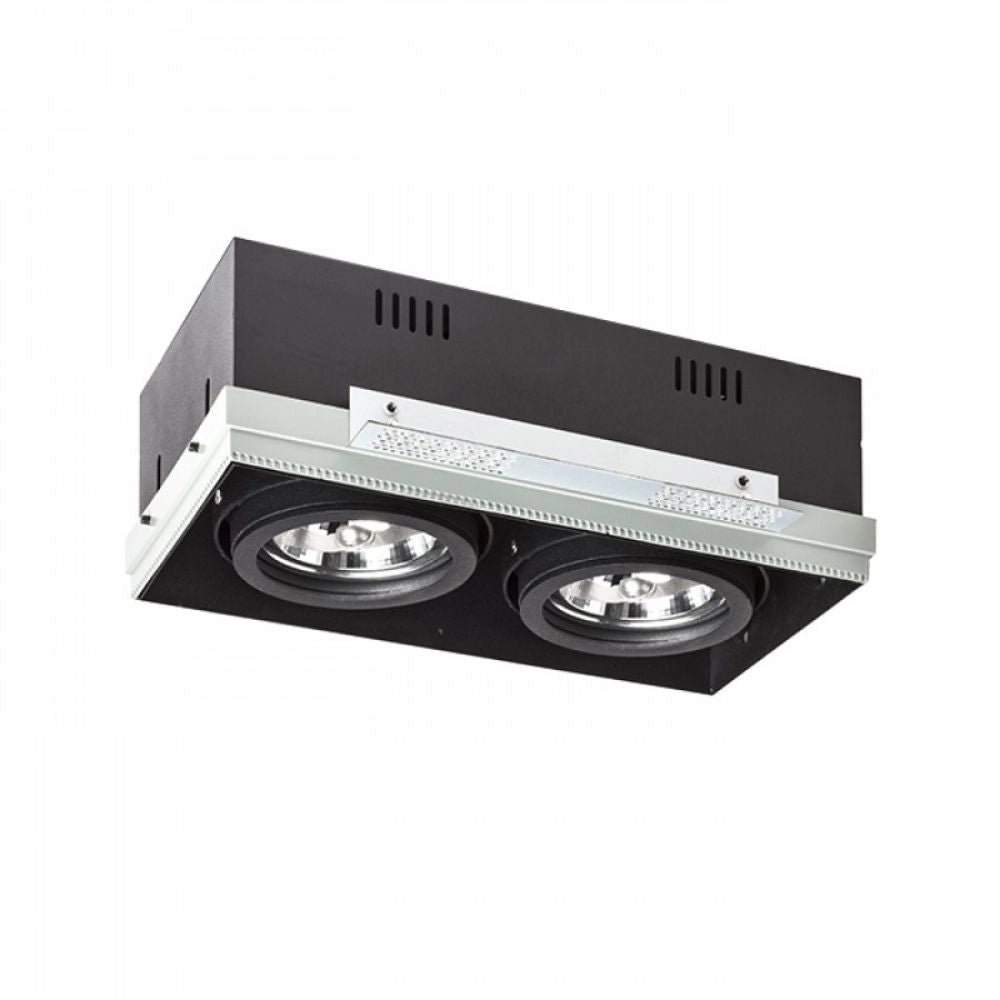 Faretto ELECTRA II nero 12V G53 2x50W