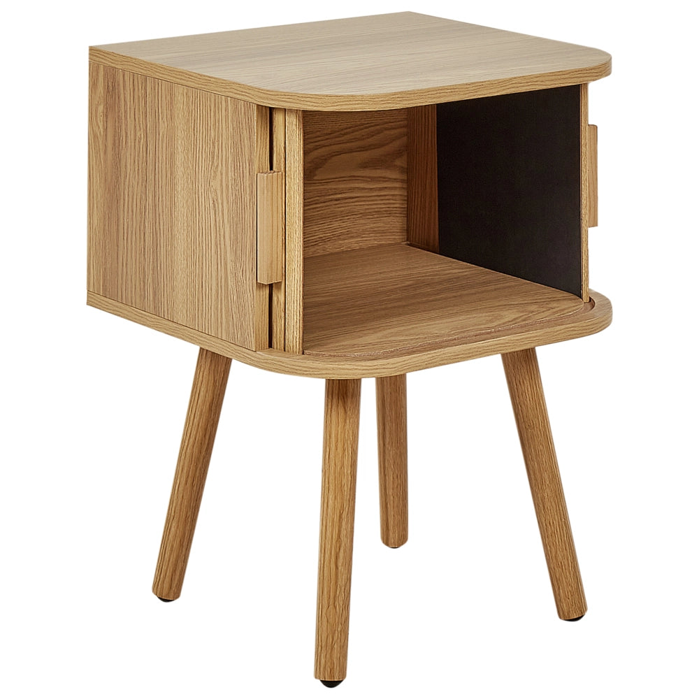 Comodino in legno chiaro Gambe in legno massiccio MDF Scorrevole Armadio Soggiorno