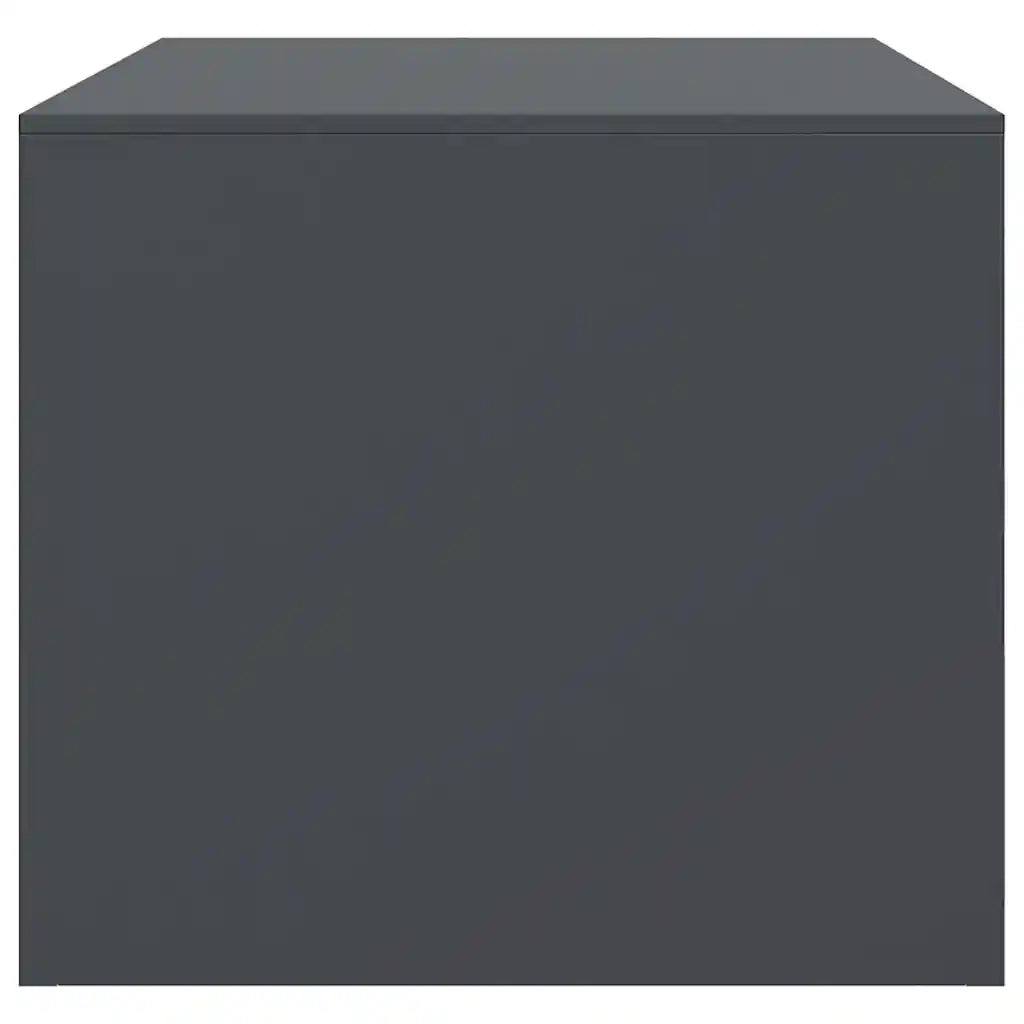 Tavolino da Salotto Antracite 67x50x44 cm in Acciaio