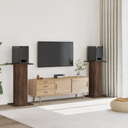 Supporti Altoparlanti 2 pz Marrone 30x30x95cm Legno Multistrato 852678