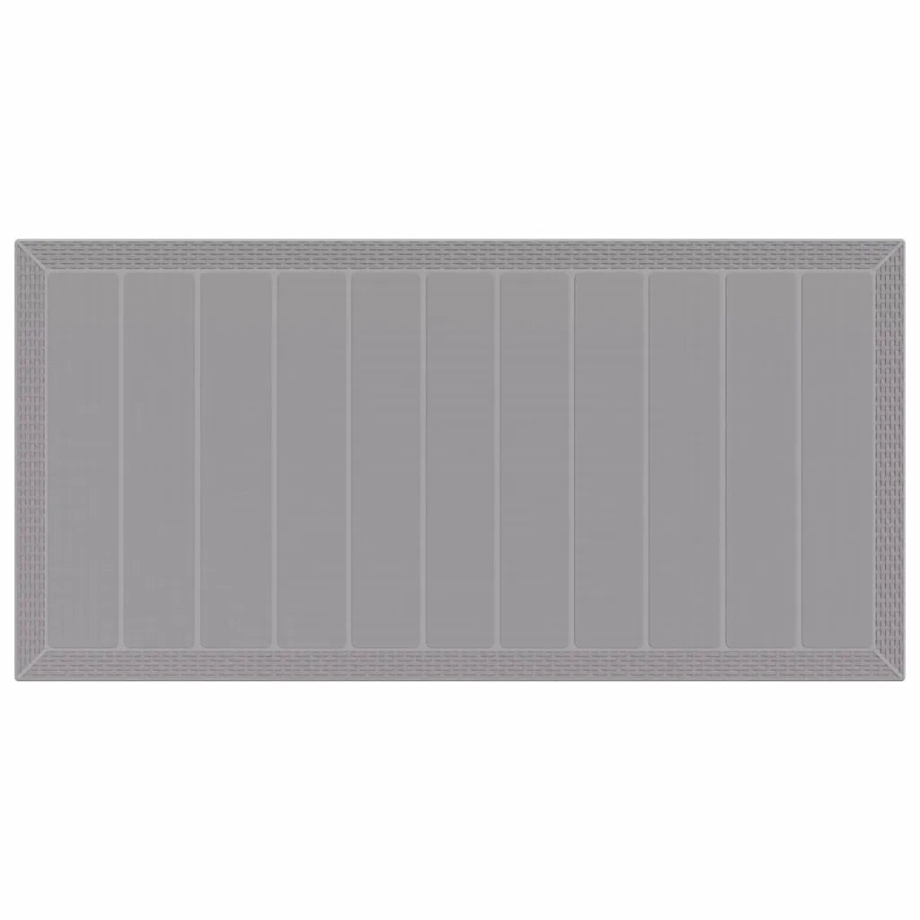 Set da Pranzo per Giardino 7 pcs Grigio chiaro Polipropilene