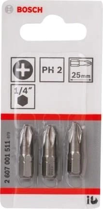 Bosch 2 607 001 511 punta per cacciavite 3 pz