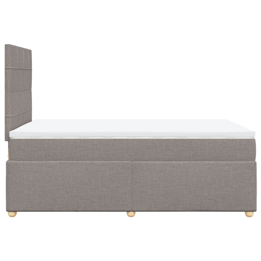 Giroletto a Molle con Materasso Tortora 120x190 cm in Tessuto