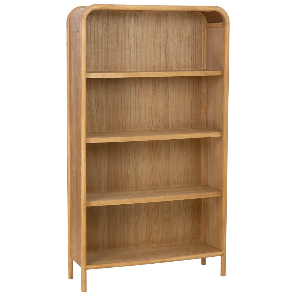 Mensola in legno e rattan marrone 100x35x179h cm