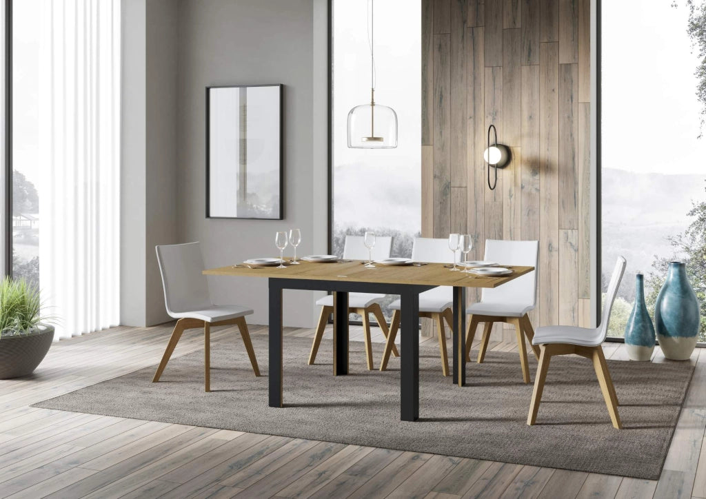 Tavolo Allungabile 90-180x90x78/80 cm Linea Libra Quercia Naturale