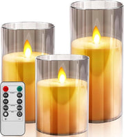 Luminaria realistica con accensione a distanza e funzione oraria - colonnina decorativa senza fiamma - 75 x 10 cm, 75 x 12,5 cm, 75 x 15 cm.