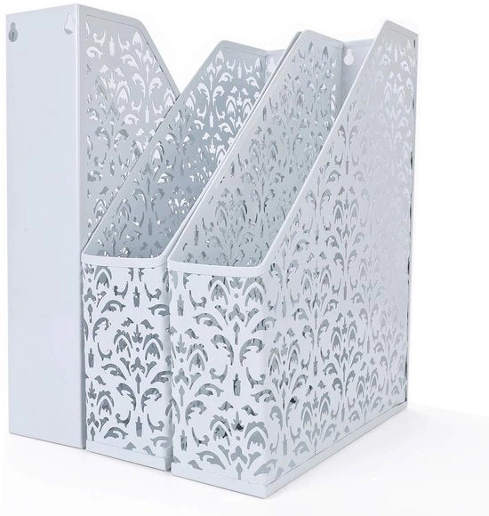 Organizzatore per Documenti A4 - Supporto Metallico per Documenti - Supporto per Riviste - Organizzatore per Carta - Archivio - Sostegno Duraturo e Stiloso