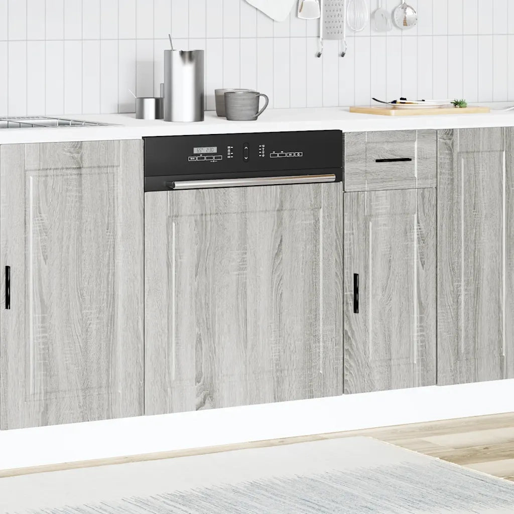 vidaXL Pannello Lavastoviglie Porto Grigio Sonoma 60x1,5x67 cm